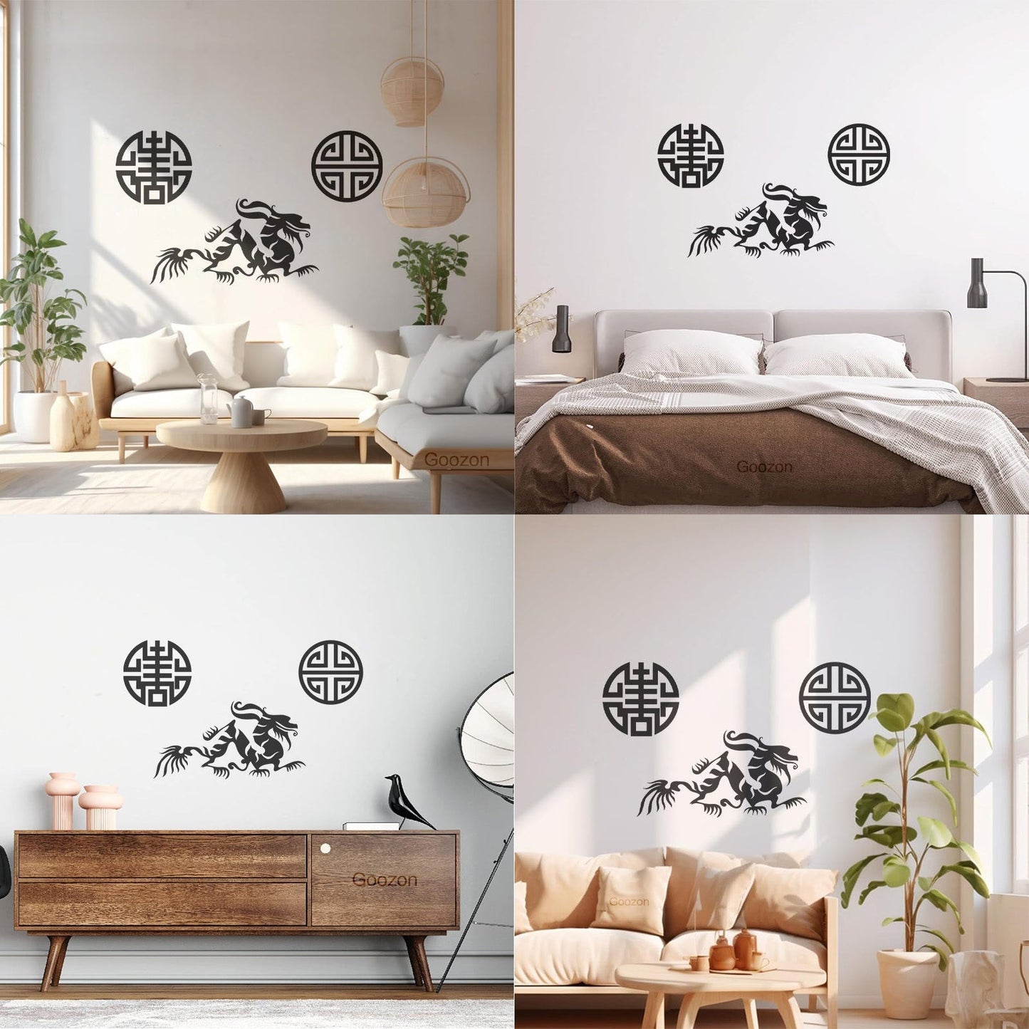 Vinyl Wall Stickers Oriental Mythological Chinese Fantasy Dragon Can Modify And Add Information