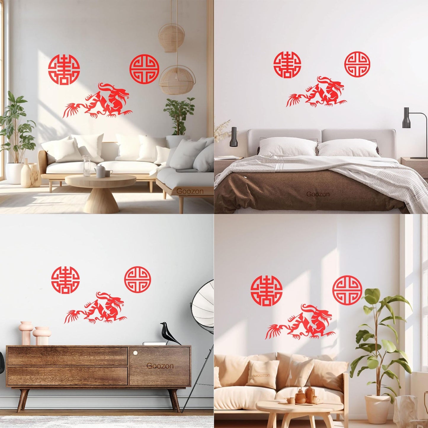 Vinyl Wall Stickers Oriental Mythological Chinese Fantasy Dragon Can Modify And Add Information