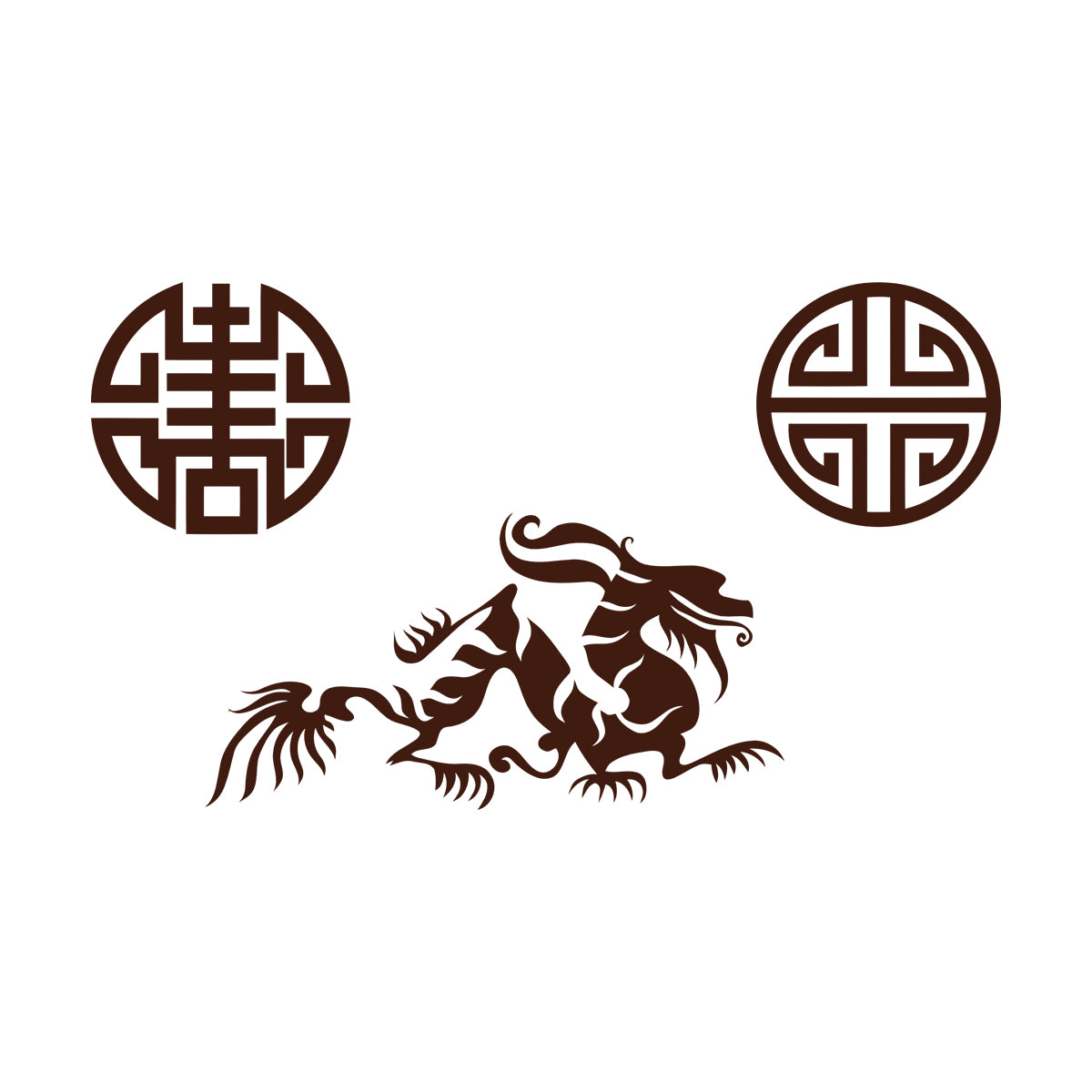 Vinyl Wall Stickers Oriental Mythological Chinese Fantasy Dragon Can Modify And Add Information