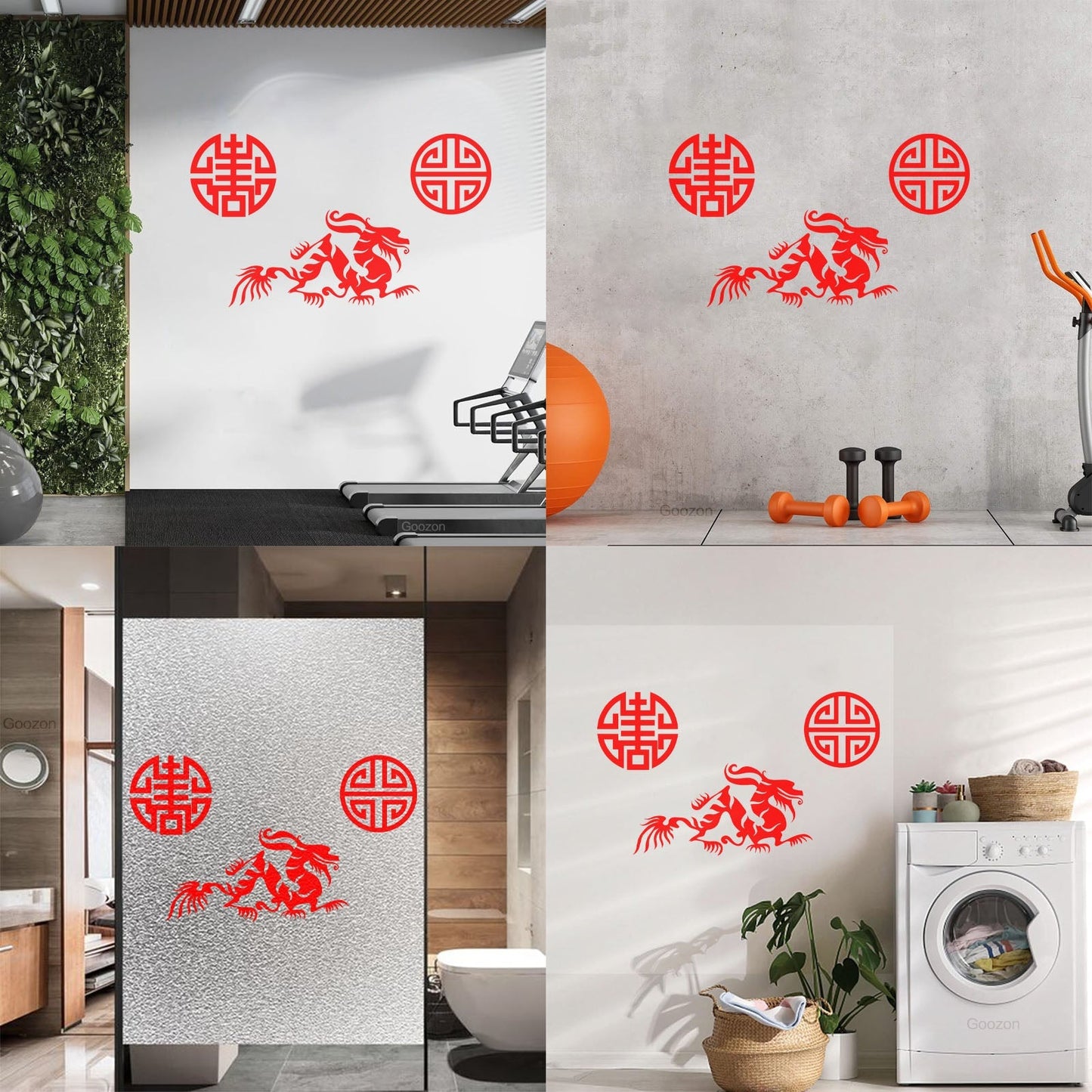 Vinyl Wall Stickers Oriental Mythological Chinese Fantasy Dragon Can Modify And Add Information