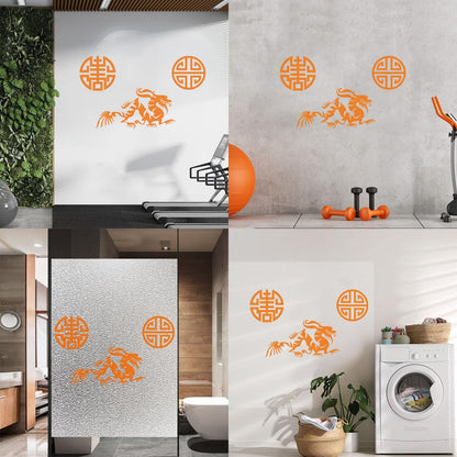 Vinyl Wall Stickers Oriental Mythological Chinese Fantasy Dragon Can Modify And Add Information