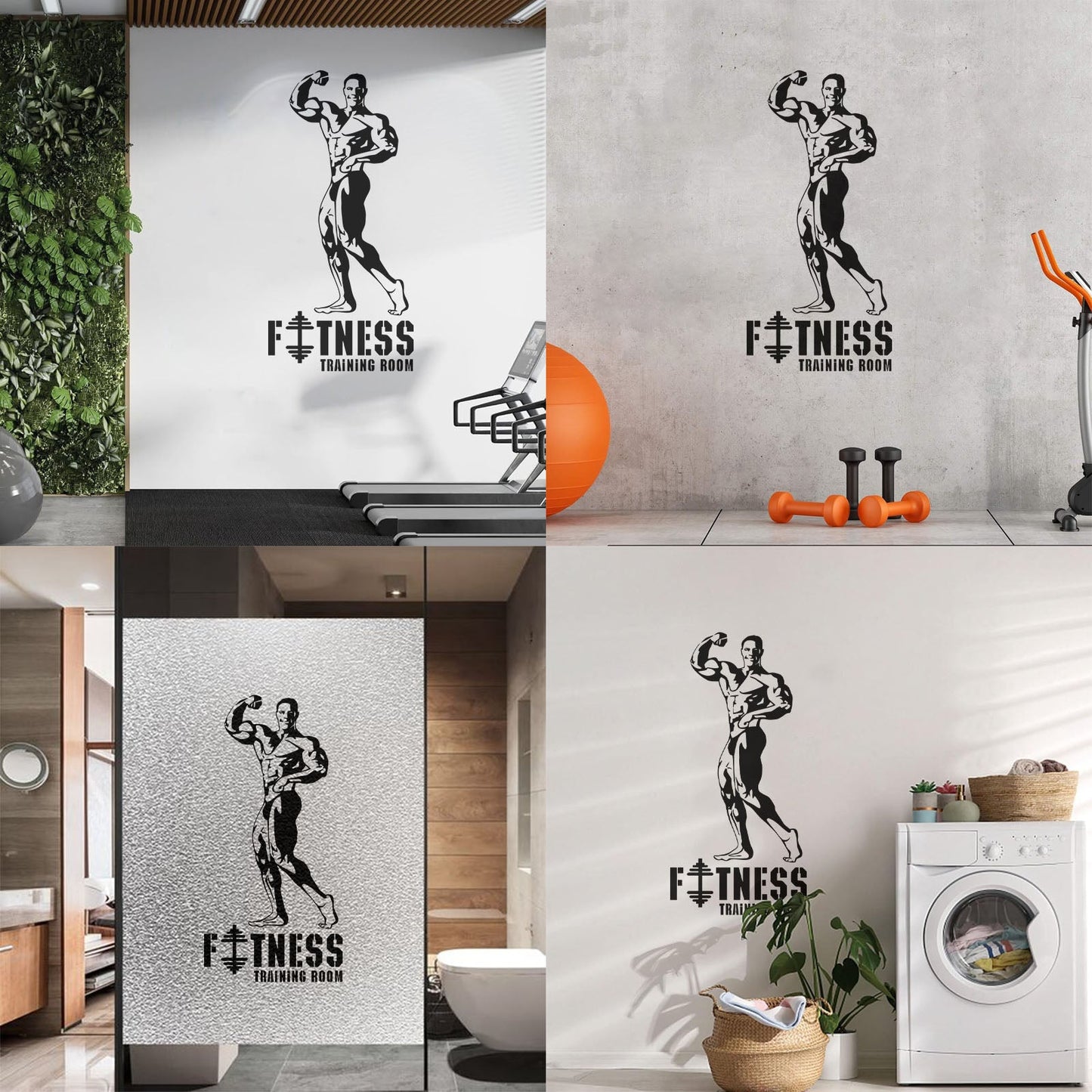 Training Fitnesscenter Bodybuilding Gymnastics Sports Engraving Decals Multi Color Selection