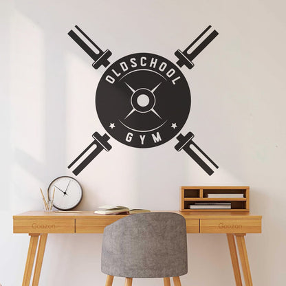 Fine Carving Stickers Workout Training Hall Oldschool Gymnastics Store Decoration