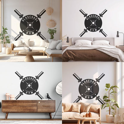 Fine Carving Stickers Workout Training Hall Oldschool Gymnastics Store Decoration