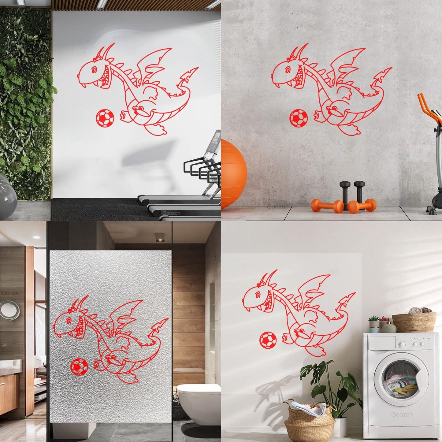 Wall Decals Pvc Dragon Funny Football Ball Fairy Tale Children Can Modify And Add Information