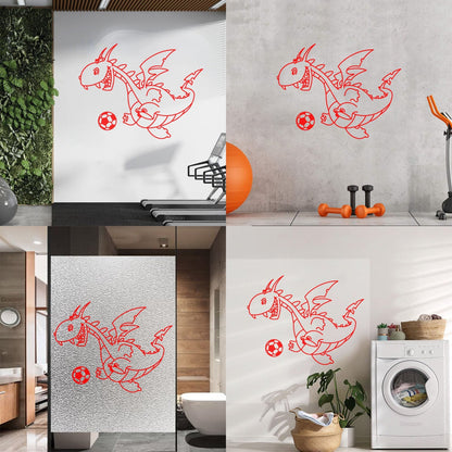 Wall Decals Pvc Dragon Funny Football Ball Fairy Tale Children Can Modify And Add Information