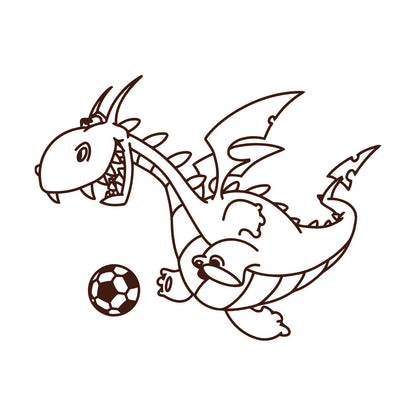 Wall Decals Pvc Dragon Funny Football Ball Fairy Tale Children Can Modify And Add Information