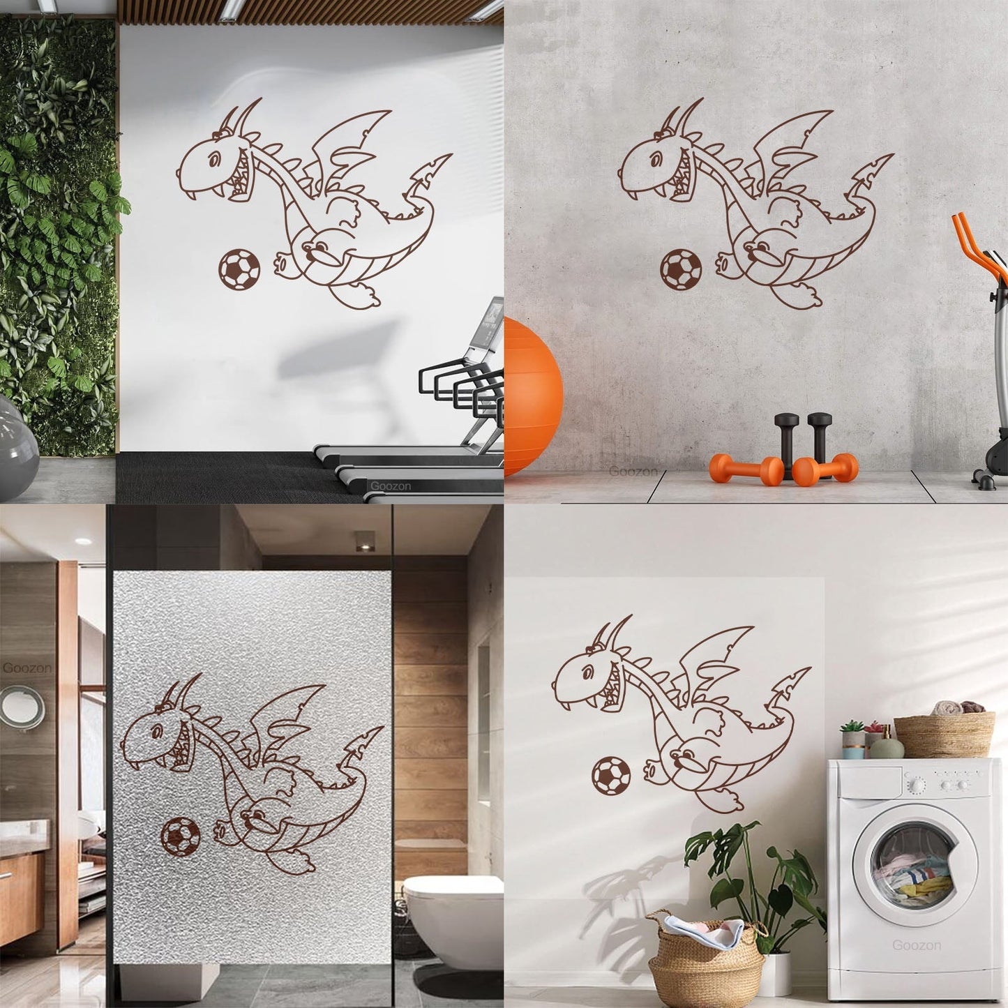 Wall Decals Pvc Dragon Funny Football Ball Fairy Tale Children Can Modify And Add Information
