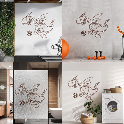 Wall Decals Pvc Dragon Funny Football Ball Fairy Tale Children Can Modify And Add Information