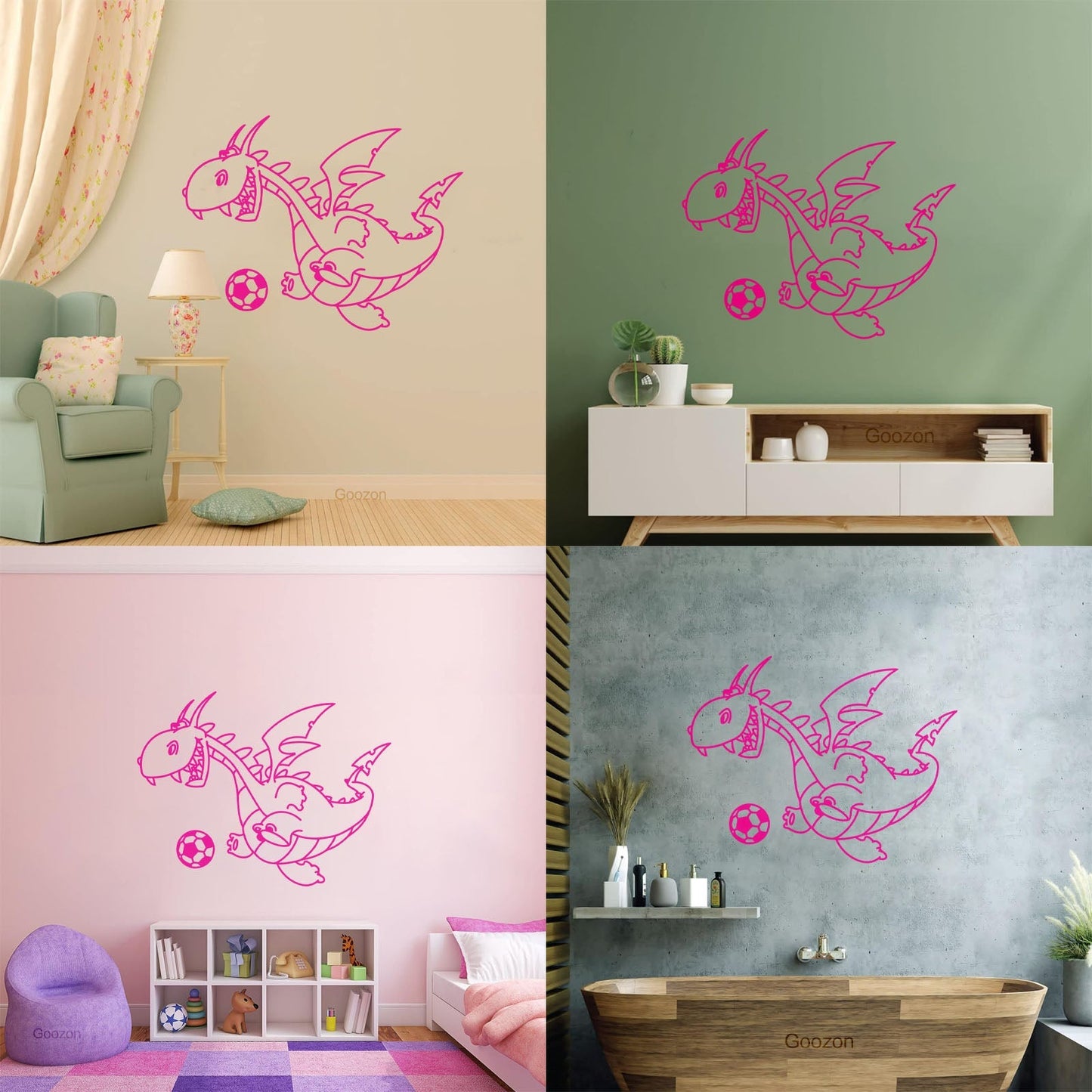 Wall Decals Pvc Dragon Funny Football Ball Fairy Tale Children Can Modify And Add Information