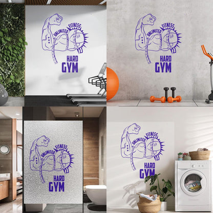 Lettering Stickers Gymnastics Fitnesscenter Motivation Sport Muscle Training Art Mural Painting