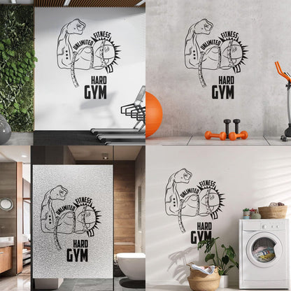 Lettering Stickers Gymnastics Fitnesscenter Motivation Sport Muscle Training Art Mural Painting