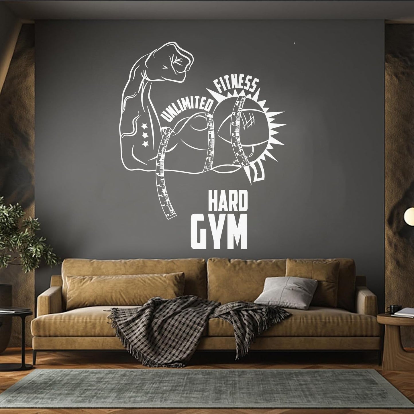 Lettering Stickers Gymnastics Fitnesscenter Motivation Sport Muscle Training Art Mural Painting