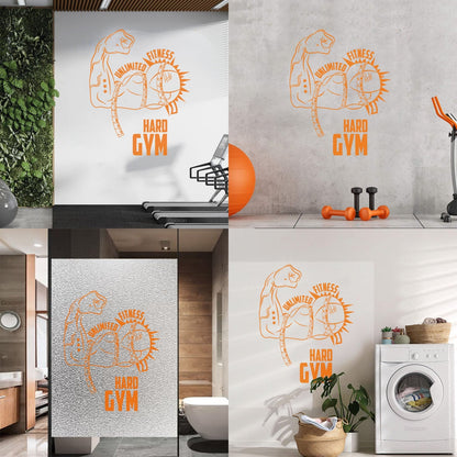Lettering Stickers Gymnastics Fitnesscenter Motivation Sport Muscle Training Art Mural Painting