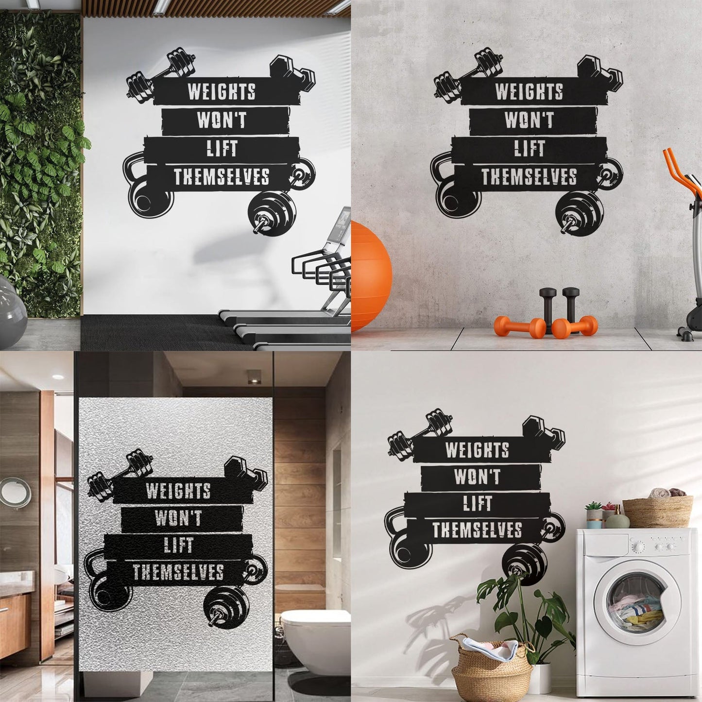 Wall Vinyl Sticker Decor Sports Fitnesscenter Training Motivation Gymnastics Do Not Damage The Wall Surface