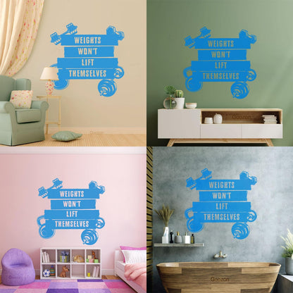 Wall Vinyl Sticker Decor Sports Fitnesscenter Training Motivation Gymnastics Do Not Damage The Wall Surface
