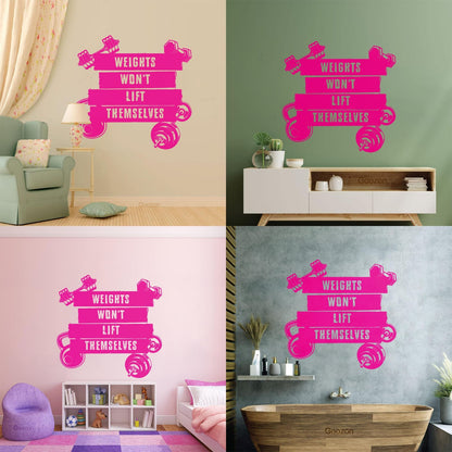 Wall Vinyl Sticker Decor Sports Fitnesscenter Training Motivation Gymnastics Do Not Damage The Wall Surface