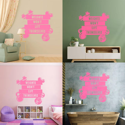Wall Vinyl Sticker Decor Sports Fitnesscenter Training Motivation Gymnastics Do Not Damage The Wall Surface