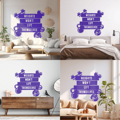 Wall Vinyl Sticker Decor Sports Fitnesscenter Training Motivation Gymnastics Do Not Damage The Wall Surface