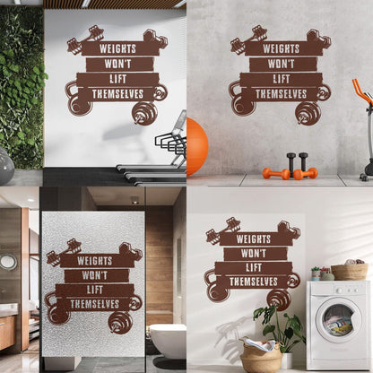Wall Vinyl Sticker Decor Sports Fitnesscenter Training Motivation Gymnastics Do Not Damage The Wall Surface