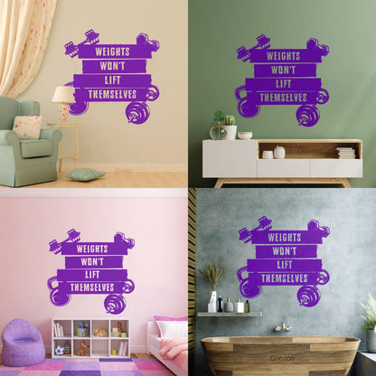 Wall Vinyl Sticker Decor Sports Fitnesscenter Training Motivation Gymnastics Do Not Damage The Wall Surface