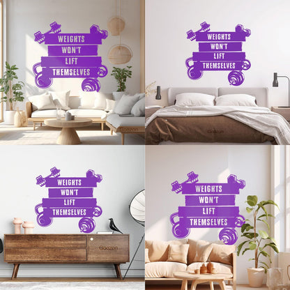 Wall Vinyl Sticker Decor Sports Fitnesscenter Training Motivation Gymnastics Do Not Damage The Wall Surface