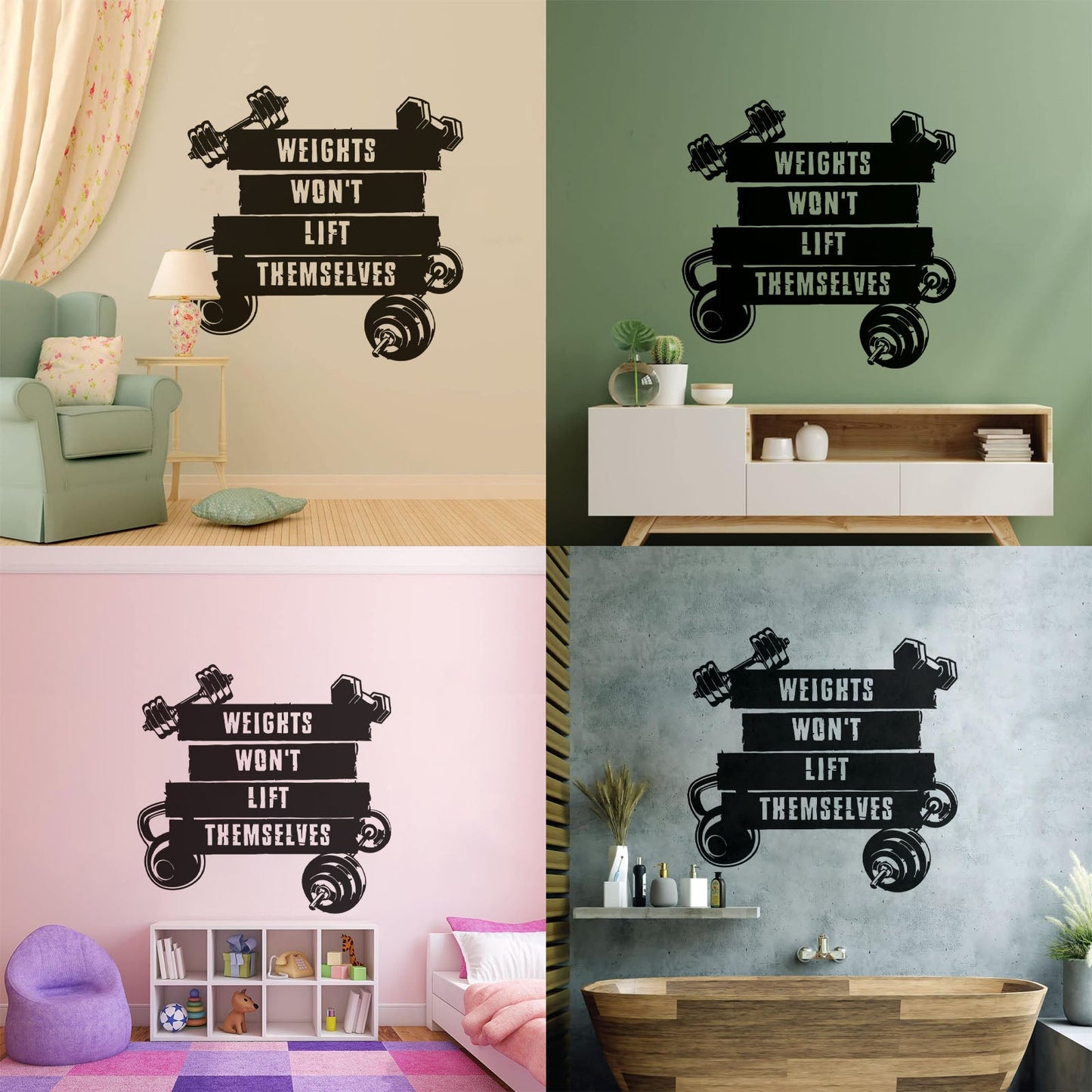 Wall Vinyl Sticker Decor Sports Fitnesscenter Training Motivation Gymnastics Do Not Damage The Wall Surface