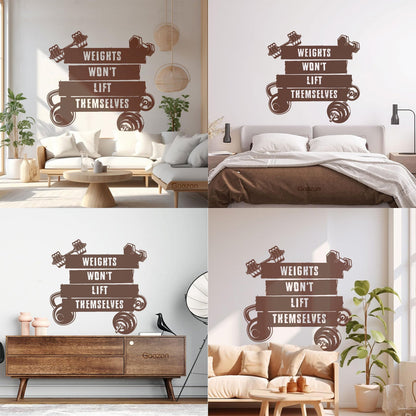 Wall Vinyl Sticker Decor Sports Fitnesscenter Training Motivation Gymnastics Do Not Damage The Wall Surface
