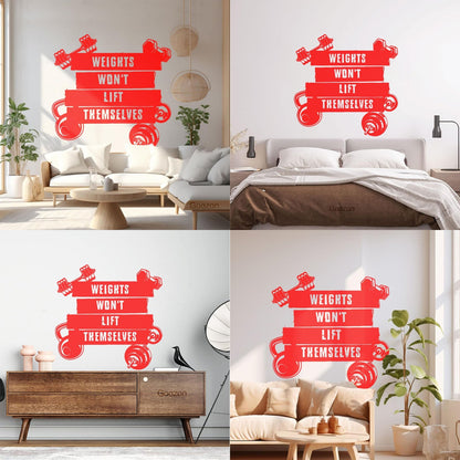 Wall Vinyl Sticker Decor Sports Fitnesscenter Training Motivation Gymnastics Do Not Damage The Wall Surface