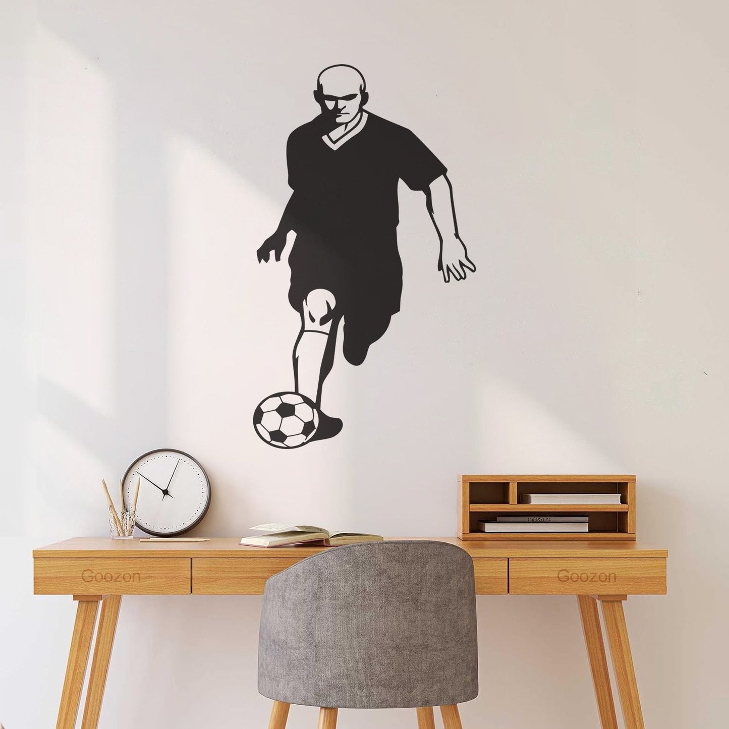 Wall Decals Pvc Soccer Football Ball Player Sport Glass Stickers