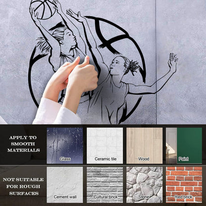 Wall Decals Basketball Girl Playing Ball Home Easy Installation