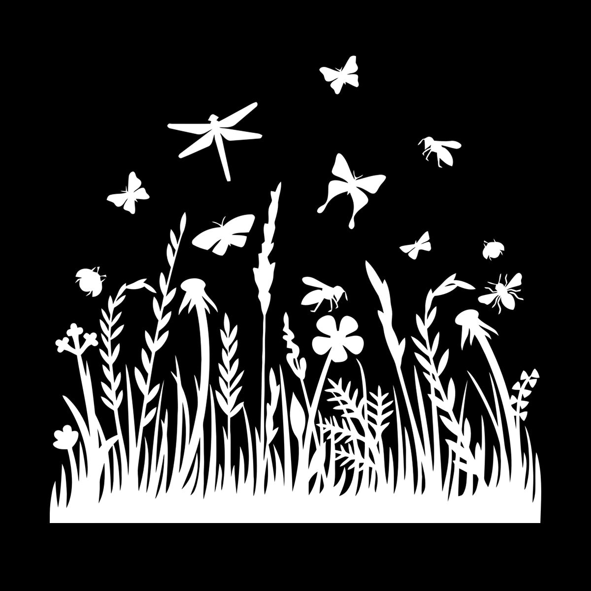 Engraving Decals Beautiful Insects Natural Flowers Butterfly Dragonfly Tattoo Culture