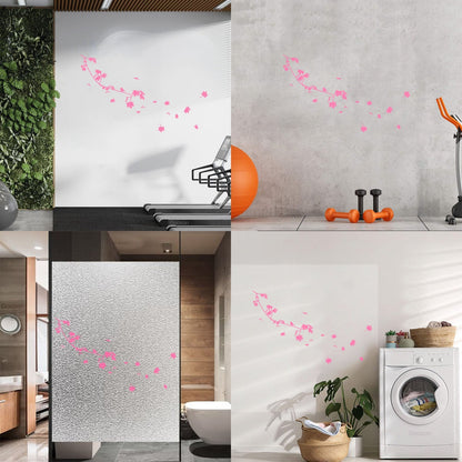 Wall Stickers Paster Paper Bird On A Maple Tree Branch Flowers Natural Store Decoration