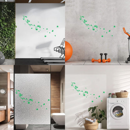 Wall Stickers Paster Paper Bird On A Maple Tree Branch Flowers Natural Store Decoration