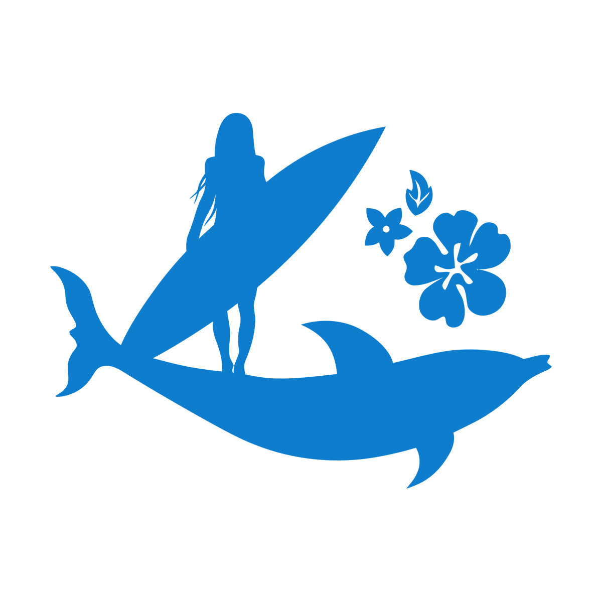 Lettering Stickers Surfer Girl Beach Style Surfing Flowers Dolphin Store Decoration