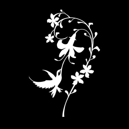 Vinyl Wall Stickers Bird Flower Beautiful Home Personalized Customization