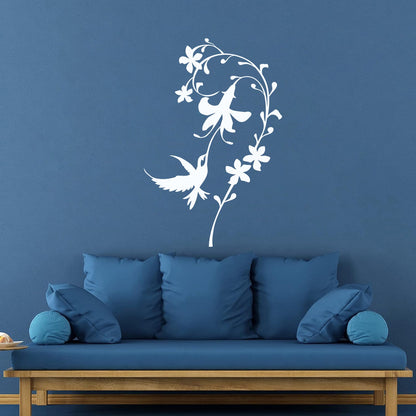 Vinyl Wall Stickers Bird Flower Beautiful Home Personalized Customization