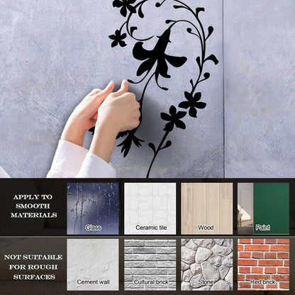 Vinyl Wall Stickers Bird Flower Beautiful Home Personalized Customization