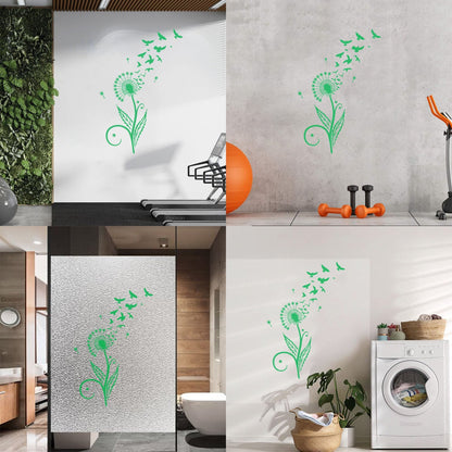 Engraving Stickers Flower And Birds Romantic Love Natural Home Window Decals