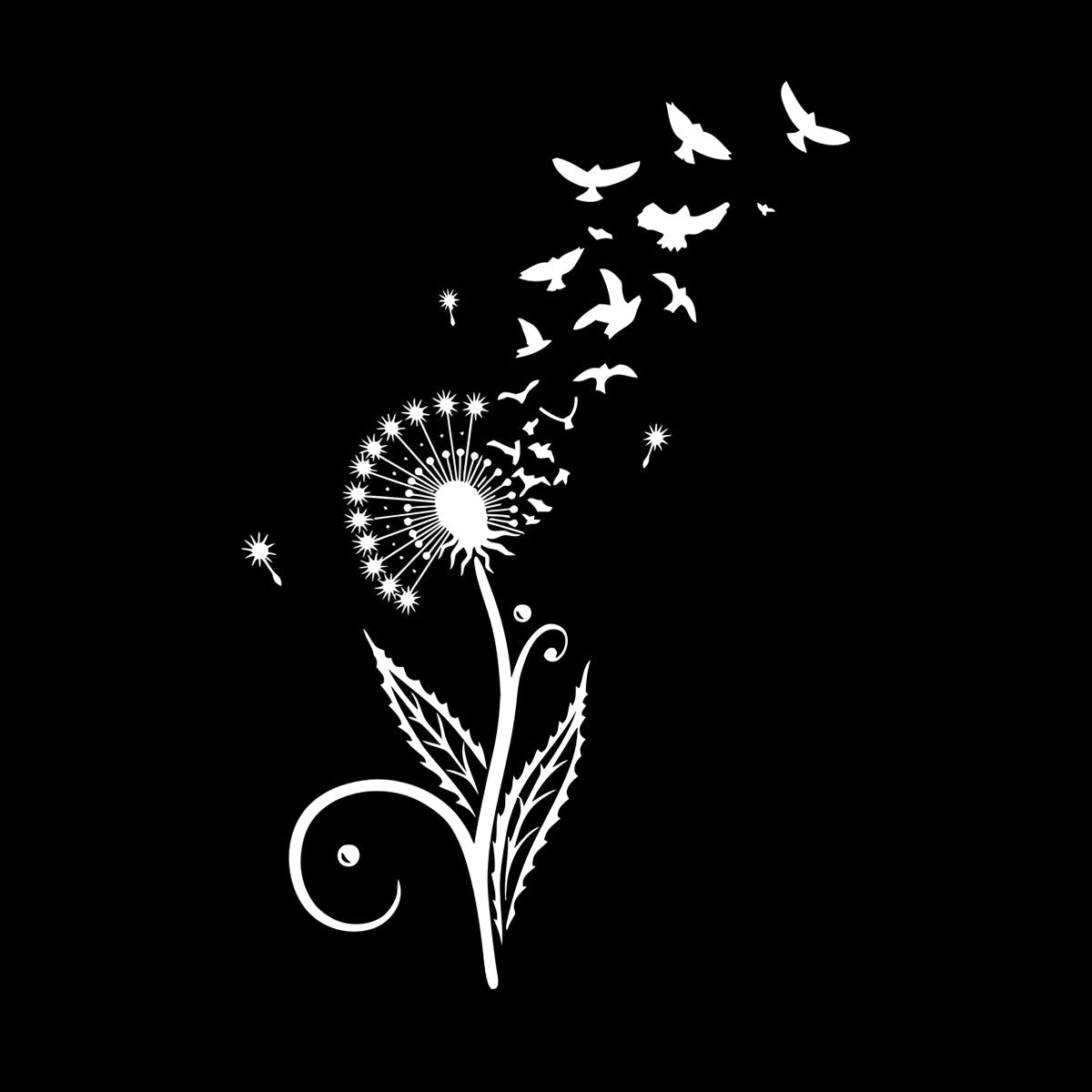 Engraving Stickers Flower And Birds Romantic Love Natural Home Window Decals