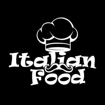 Engraving Decals Italian Food Lettering Pasta Chef'S Hat Kitchen Store Decoration