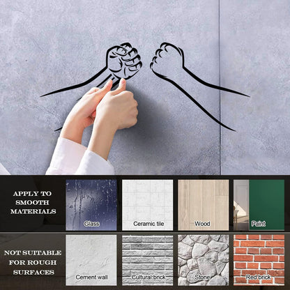 Wall Decals Paster Paper Fist Man'S Hands Sports Training Fight Club Waterproof