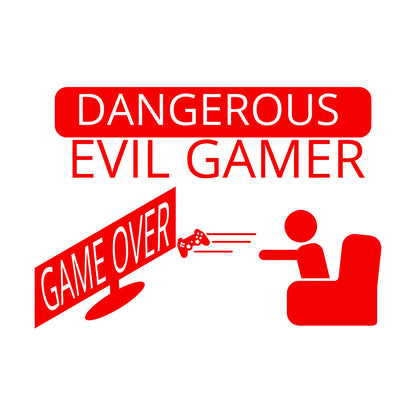 Fine Carving Decals Game Over Joystick Gaming Boy'S Tattoo Culture