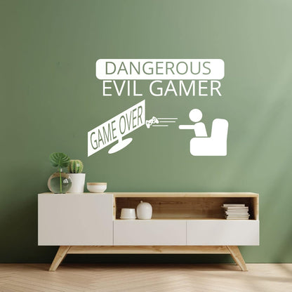 Fine Carving Decals Game Over Joystick Gaming Boy'S Tattoo Culture