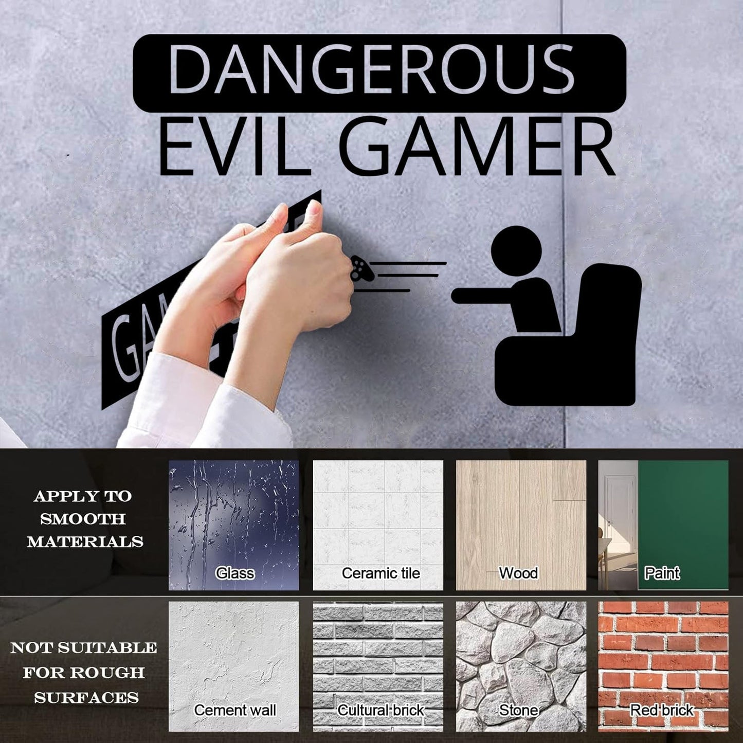 Fine Carving Decals Game Over Joystick Gaming Boy'S Tattoo Culture