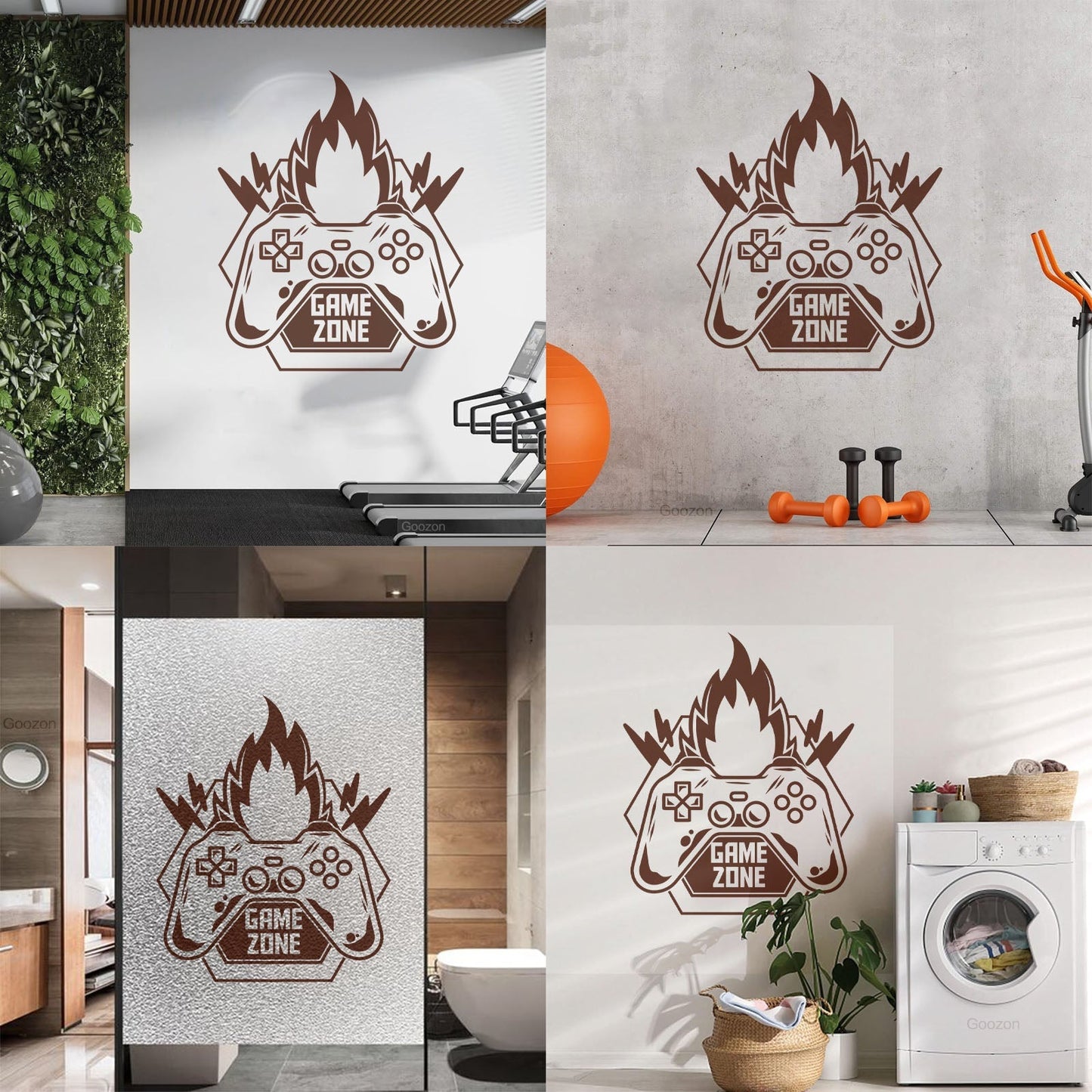 Vinyl Wall Decals Game Zone Fire Video Games Play Boys Window Decals