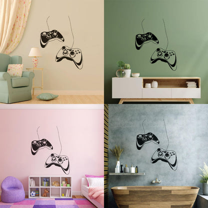 Joystick Video Game Play Gaming Boys Lettering Decals Glass Stickers