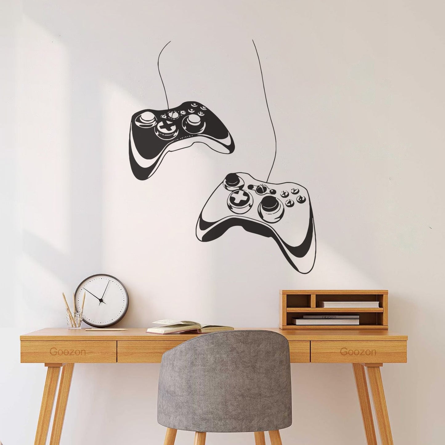 Joystick Video Game Play Gaming Boys Lettering Decals Glass Stickers