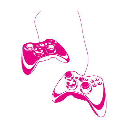 Joystick Video Game Play Gaming Boys Lettering Decals Glass Stickers