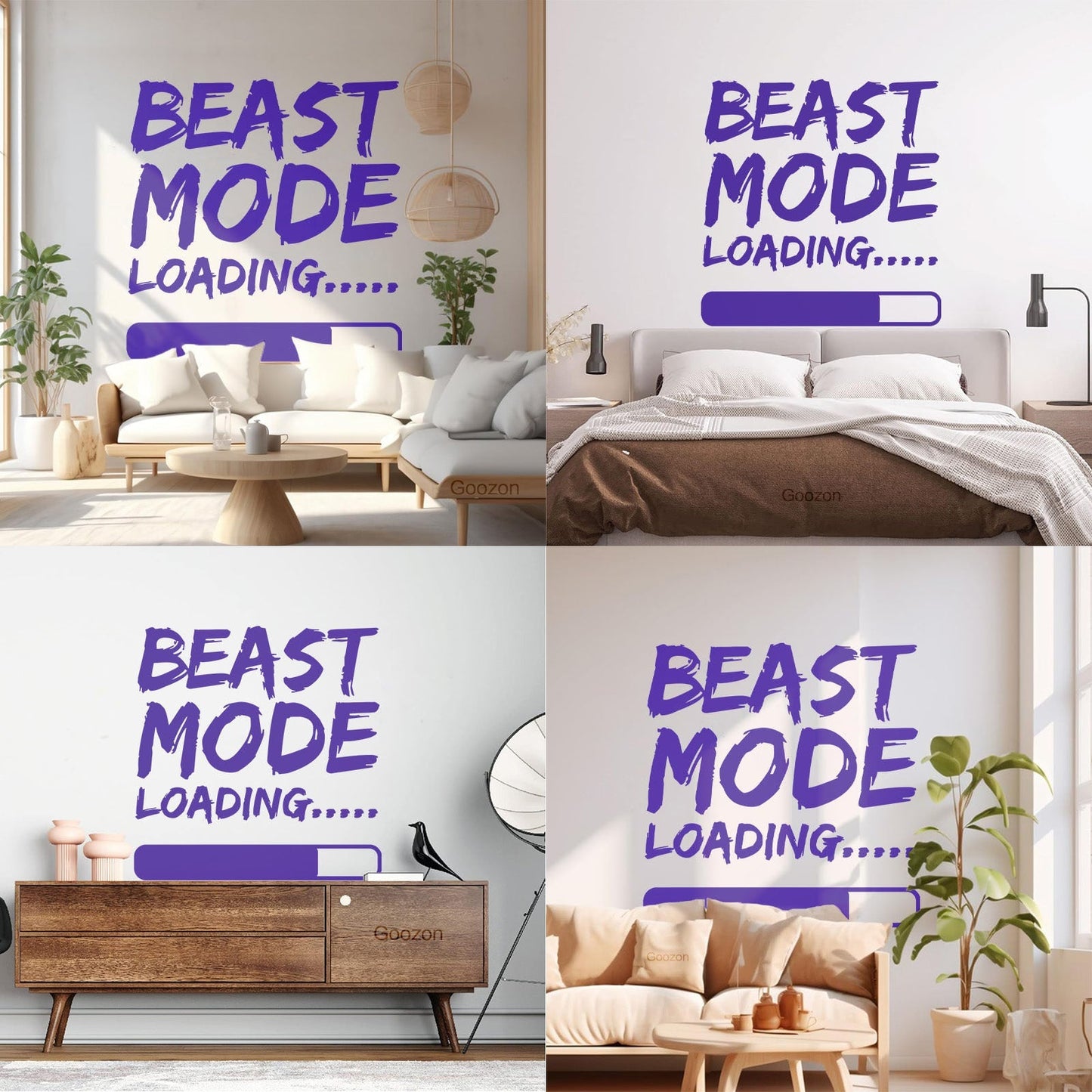 Wall Decals Paster Paper Phrase Beast Mode Loading Teen Boy Room Wall Beautification